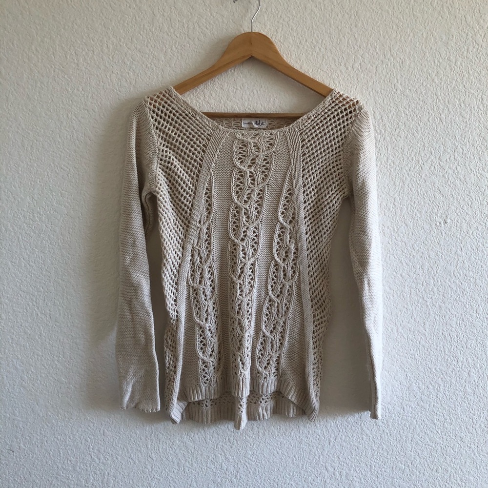 Lightweight cream knit sweater